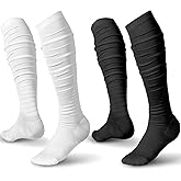 Chuarry Scrunch Football Socks Non Slip Men Extra Long Soccer Socks Over The Knee Athletic