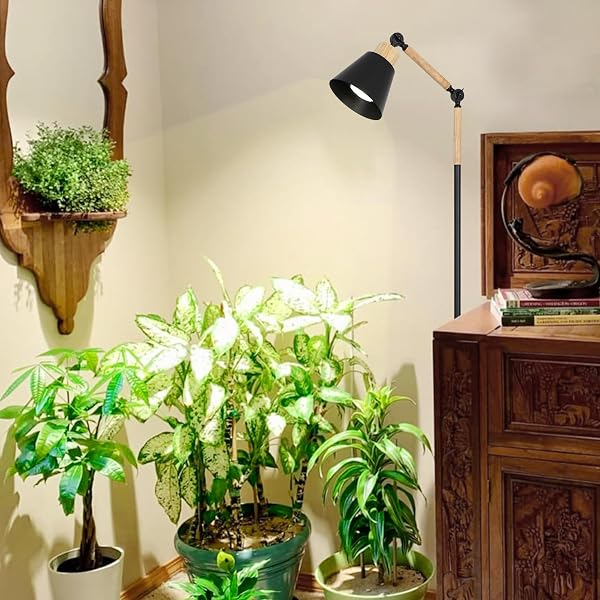 HMVPL GROW LIGHTS FOR INDOOR PLANTS FULL SPECTRUM, PLANT LIGHTS FOR INDOOR GROWING WITH 20W COB GROW LIGHT BLUB, 4/8/12H TIMER, STANDING TALL GROW LAMP FOR MIDDLE LARGE PLANTS(75”, HEIGHT ADJUSTABLE)