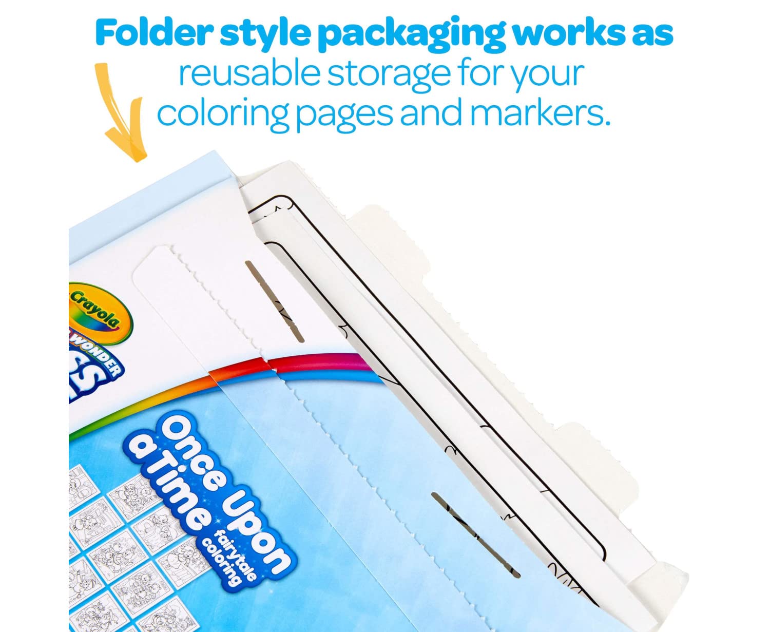 Crayola Color Wonder Fairytales (18 Pages), Mess Free Coloring for Kids & Toddlers, Kids Gifts, Invisible Ink Markers, Ages 3+