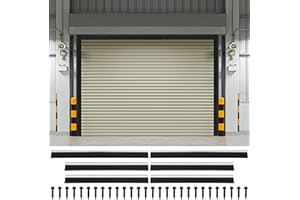 DoubleFill Brush Seal Kit for Roll up Garage Door, Heavy Duty Nylon Brush with Aluminum Track Weatherproof Door Bottom Seal for Warehouse, Energy Saving, Pest Proof(Black,10 x 8ft,3")