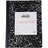 School Smart Hard Cover Ruled Composition Book, 100 Sheets, 9-3/4 x 7-1/2 Inches