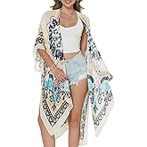 STARWHISPER Beach Kimonos for Women Swimsuit Cover Up Boho Kimono Cardigans 2025 Summer Casual Resort Wear