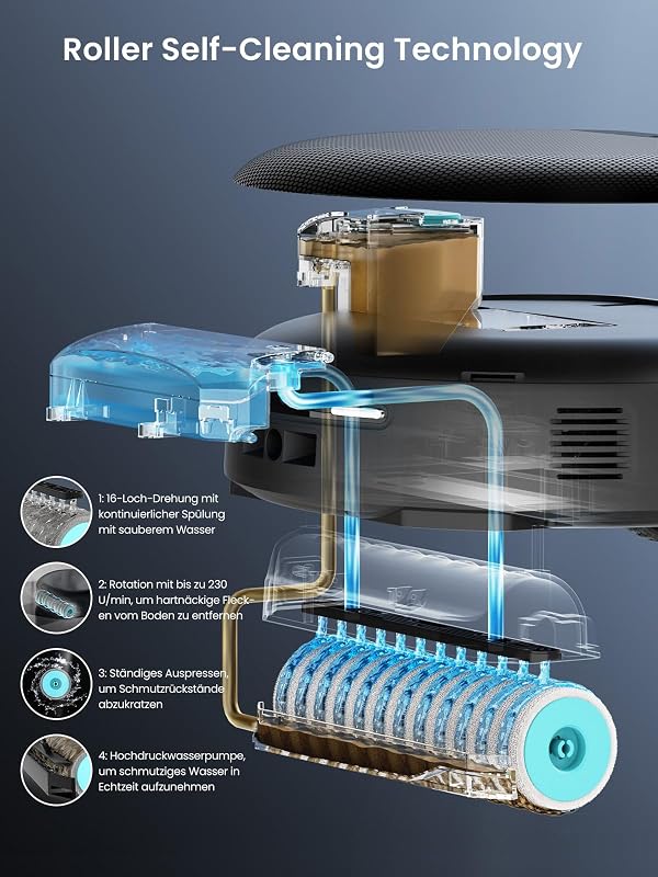 M5 Pro Saugroboter mit Wischfunktion, 23.000Pa Saugkraft — Foto 4 von 8