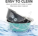 YUDANSI 860ml Dog Bowls 2 Pack Stainless Steel Food Water Bowls Non-Slip view 6