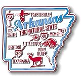 Arkansas Premium State Magnet by Classic Magnets, 2.3" x 2.1", Collectible 3D Rubber Vintage-Style Souvenirs and Gifts Made in The USA