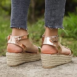 Gibobby Sandals for Women Platform Espadrilles,Flat