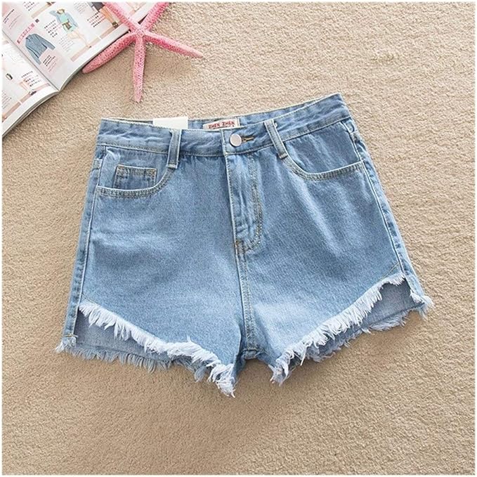 women's colored denim shorts
