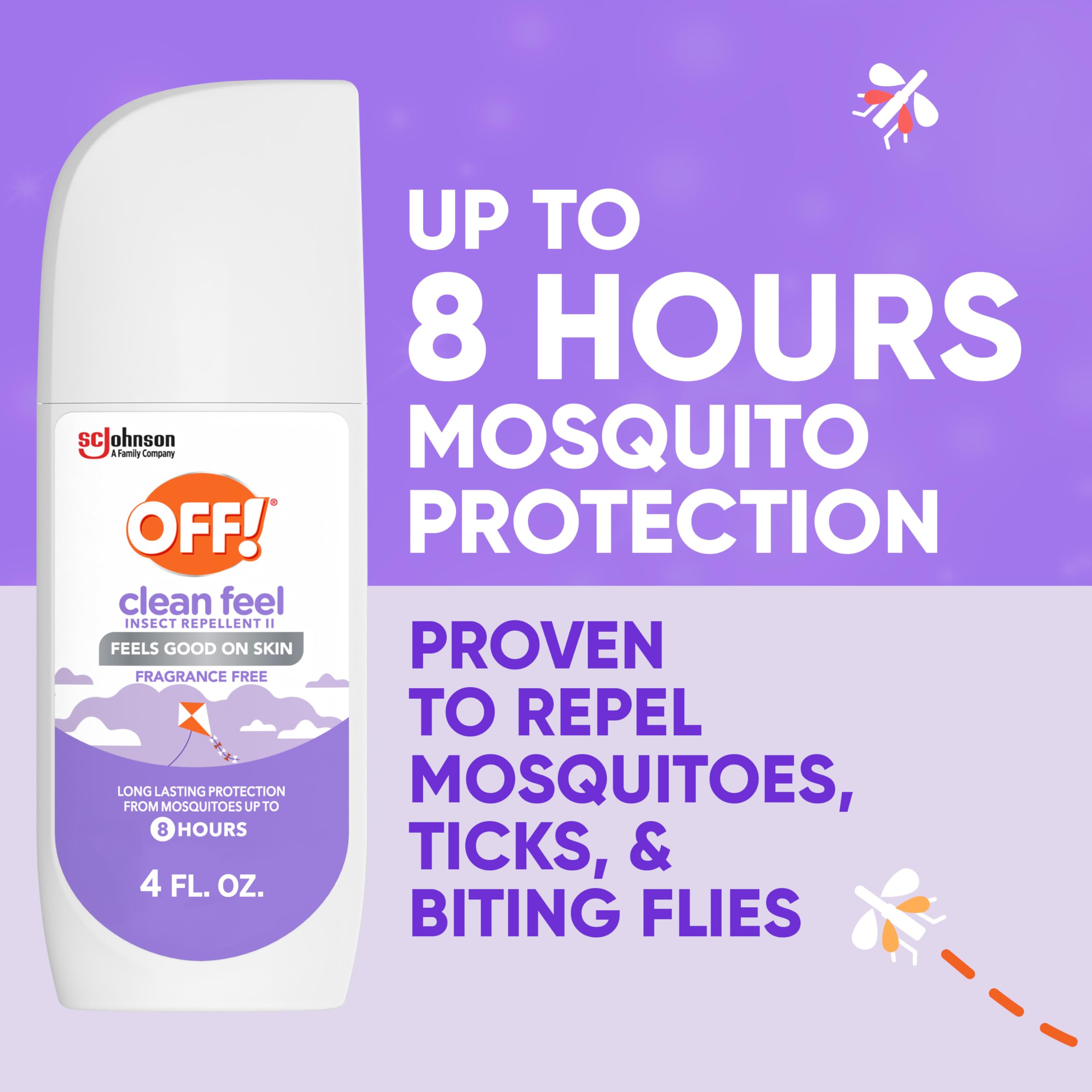OFF! Clean Feel Insect Repellent Spritz with 20% Picaridin, Bug Spray with Long Lasting Protection from Mosquitoes and Ticks, Feels Good on Skin, 4 oz