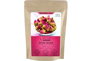 FullChea - 100% Pure Natural Dried Rose Buds - 4oz/114g - Premium Food-grade Fragrant Rosebuds Dried Flowers - Perfect Choice For Rose Tea, Baking, Crafting, Soap Making