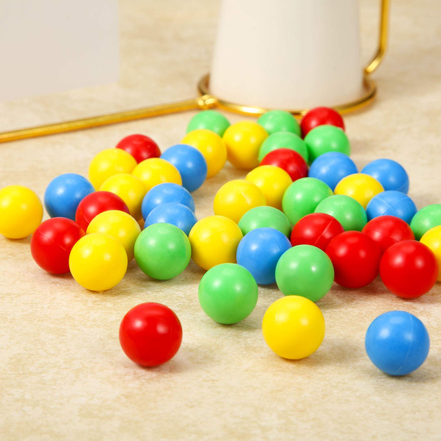 150 Pieces 14.4 mm Game Replacement Marbles Plastic Colored Game Balls Compatible with Hungry Hungry Hippos Greedy Frog