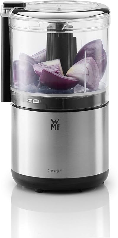 Kitchenminis - Chopper Picadora Mini, 65 W, Acero Inoxidable, Dos cuchillas con tecnología Perfect Cut, Recipiente de 0,3 litros de Tritan, con bloqueo especial de seguridad, libre de BPA