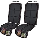 Gimars XL Thickest EPE Cushion Car Seat Protector Mat, Large Waterproof 600D Fabric Child Baby Seat Protector with Storage Po