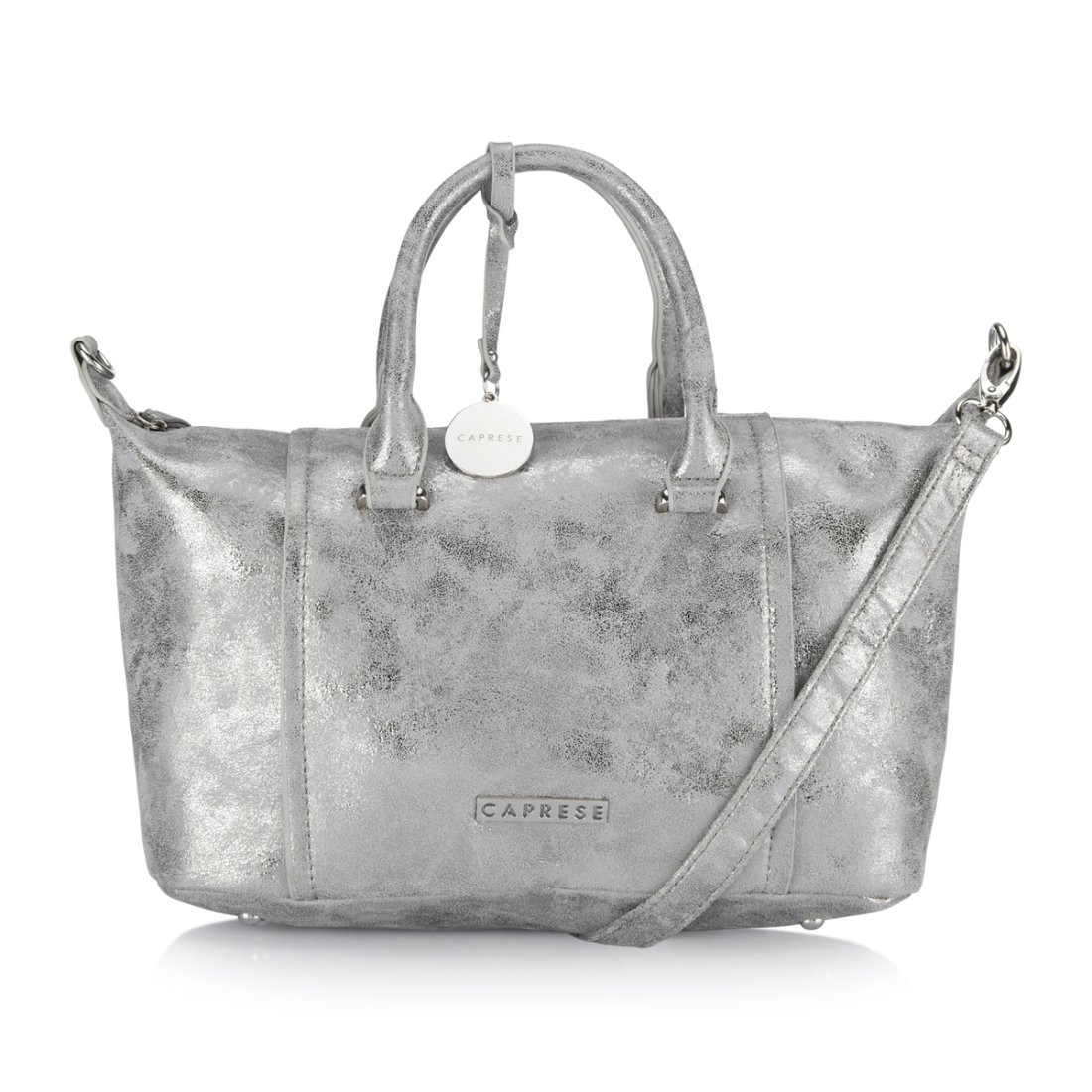 caprese lisa women's satchel (silver and grey) ()