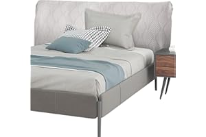 Framendino, Stretch Headboard Protector Cover for King Size Bed Bedroom Décor (Light Grey)