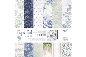 Huralona Vintage Scrapbooking Paper Pad 10”x10” 26 sheets Decorative Origami Scrapbook Paper Pack Journaling Paper Supplies Patterned Cardstock for Craft Gift Wrapping Photo Album (PS007)