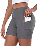 CHRLEISURE Womens Biker Yoga Shorts with