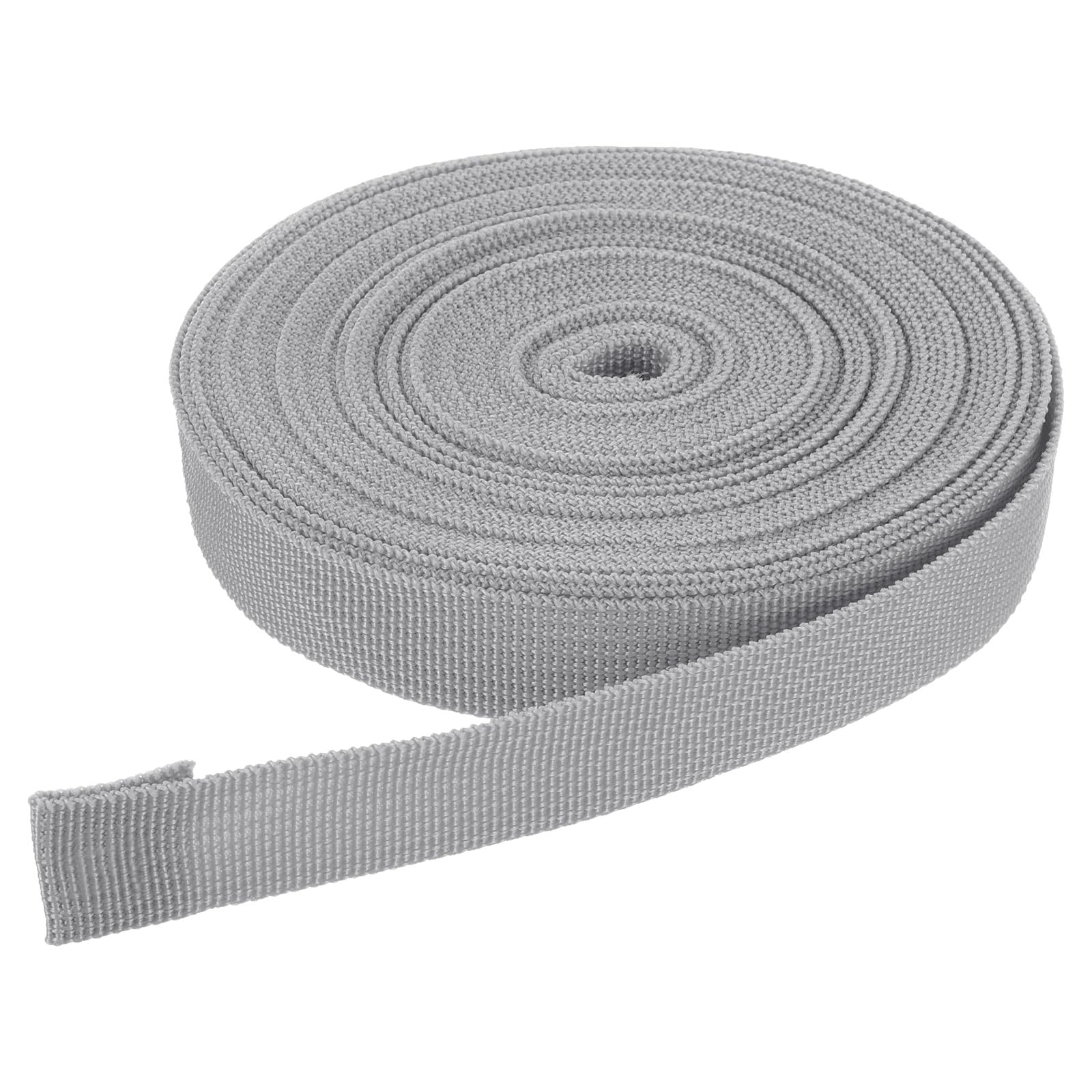 DMiotech 10 Yard x 3/4 inch Width Nylon Webbing Strap Poly Flat Webbing Strapping for DIY Craft Backpack Strapping, Sewing, Outdoor Gear Repair, Light Grey
