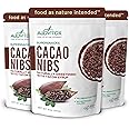 Cacao Nibs Naturally Sweetened with Yacon Syrup | Raw Organic, Sugar Free, Keto, Paleo and Vegan Friendly | Antioxidant and Protein Rich Criollo Chocolate Snack by Alovitox | 24 oz (3 x 8 oz)