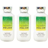 Bath & Body Works Cucumber Melon 24 Hour Moisture Body Lotion Set - Set of 3