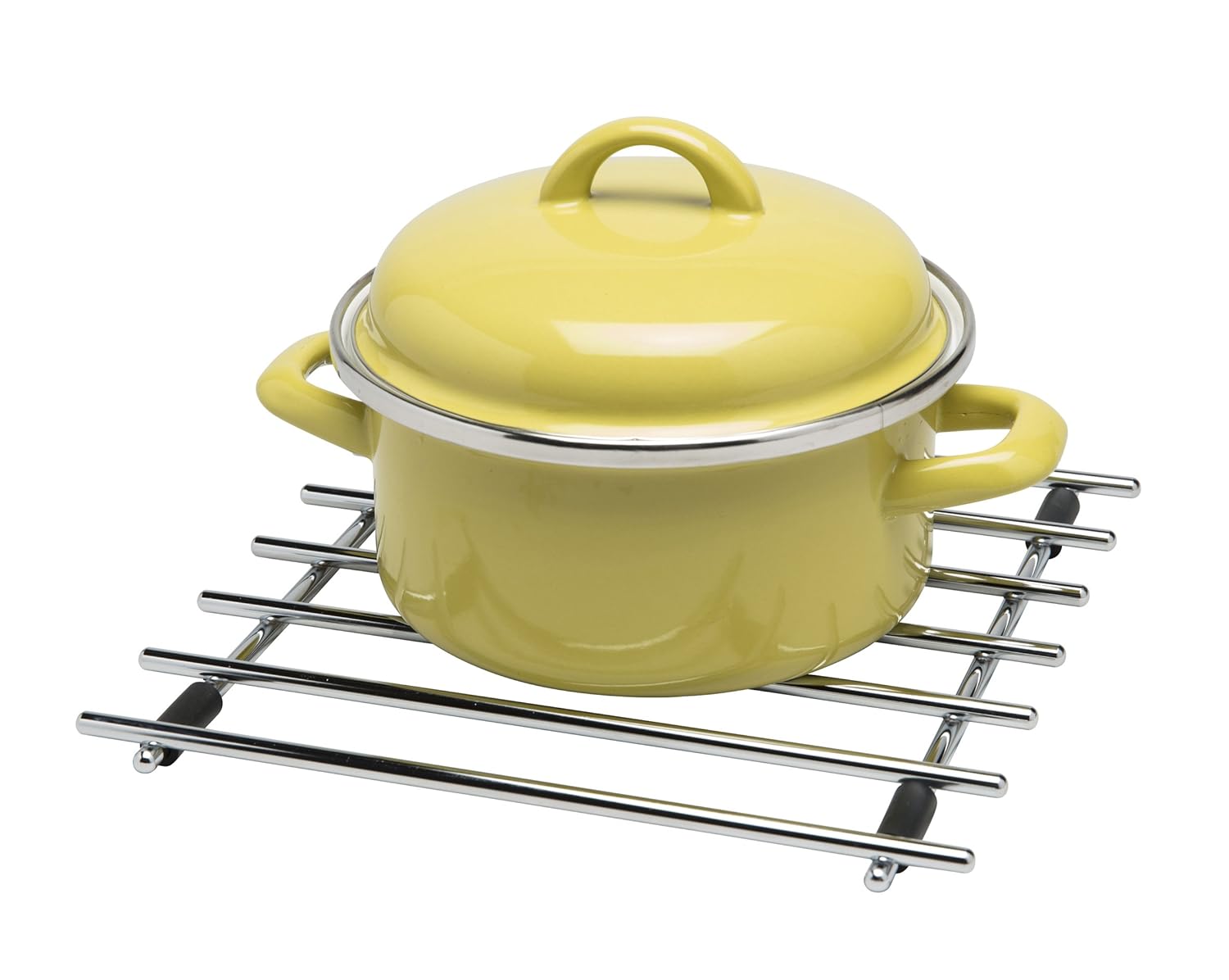 Square Metal TRIVET Silicone Worktop Saver Work Pan Hot Pots Surface