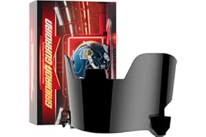 KUBQLIG Elite Black Football Visor - Anti-Scratch Polycarbonate Lens, Military-Grade Durability, Universal Fit for Adult/Youth Helmets