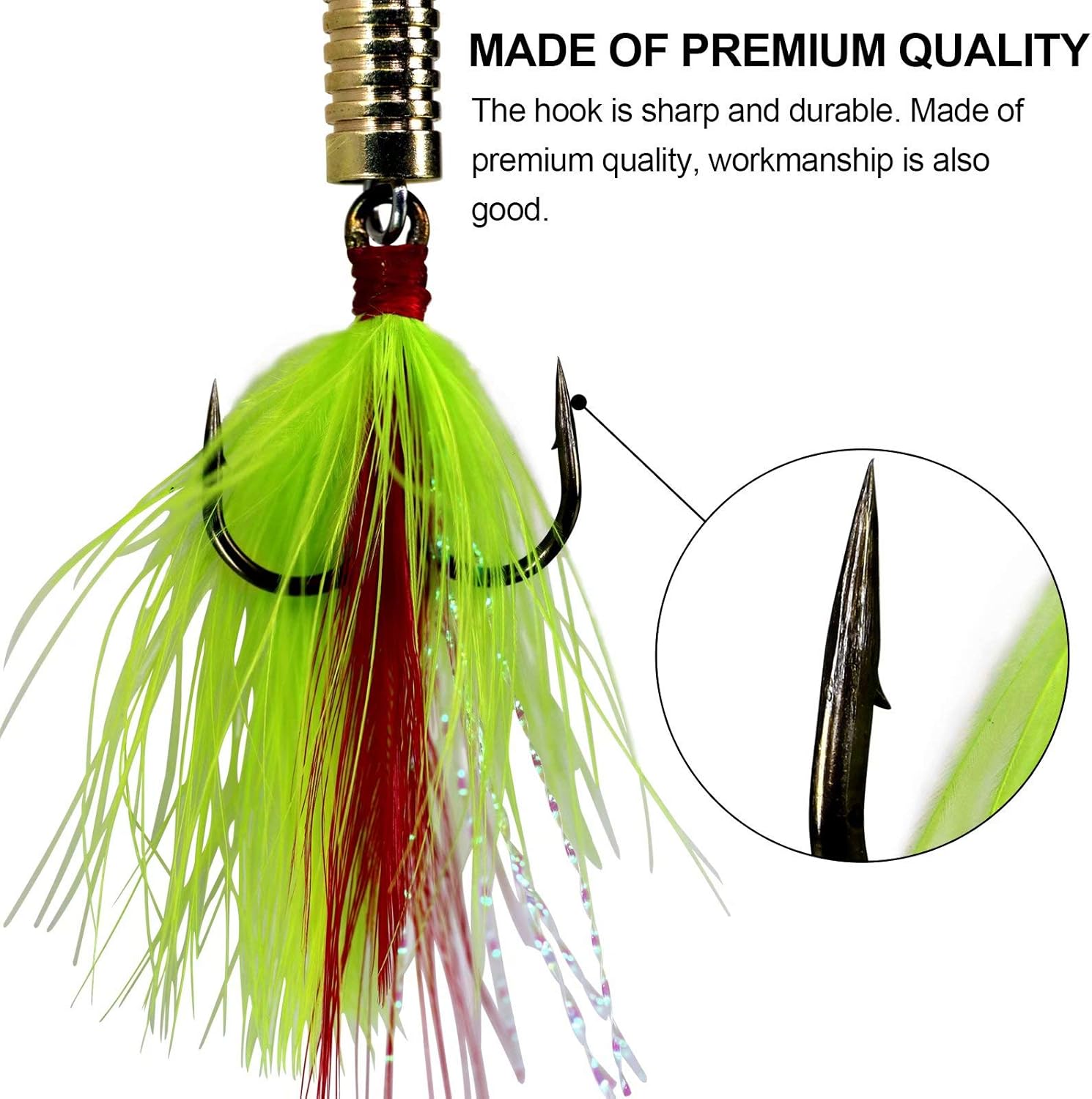 THKFISH Spinner Baits Fishing Spinners Spinnerbait Trout Lures Fishing Lures for Bass Trout Crappie B-1/7oz 8pcs : Sports & Outdoors