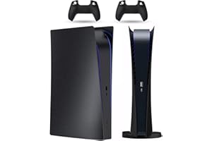 PEYANZ Faceplate for PS5 (Digital Edition), Cover Plate, ABS Shell, Printed Logo, Matt Skin, with Extra 2 Controller Silicone Covers