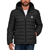 Gerry Mens Puffer Coat - Heavyweight Sherpa Lined Winter Jacket with Hood | Heavyweight sherpa lining, zippered side pockets, built for harsh winter weather and outdoor cold