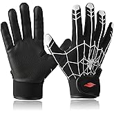 RSPGO Youth Baseball & Softball Batting Gloves for Kids with Super Grip Fit