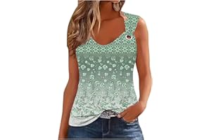 Attine Tank Tops for Women 2024 Summer Trendy Basic Vest Tees Loose Fit V Neck Sleeveless Shirts Ladies Y2K Going Out Clothes