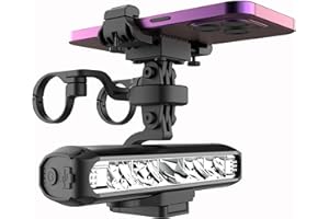 AKALATE 2in1 Super Bright Bike Light with Phone Holder, USB C Rechargeable Bicycle Light for Night Riding, 2600 Lumen Bicycle