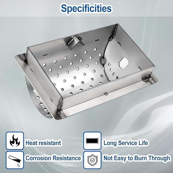 BARBQTIME 891297 BURN POT REPLACEMENT FOR US STOVE AMERICAN HARVEST 6039, 6033, 6037, 6039T, 6035, 6039HF PELLET STOVES, STAINLESS STEEL BURNPOT FOR BRECKWELL PELLET STOVE SP6000