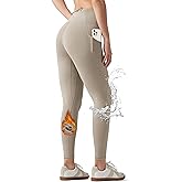 Willit Women's Fleece Lined Leggings Water Resistant Winter Pants Thermal High Waisted Yoga Hiking Running Tights Pockets