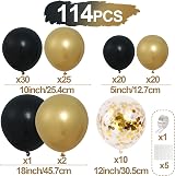 Balloon Garland Black Gold Arch Kit 110pcs Latex Balloons Confetti Bar view 2