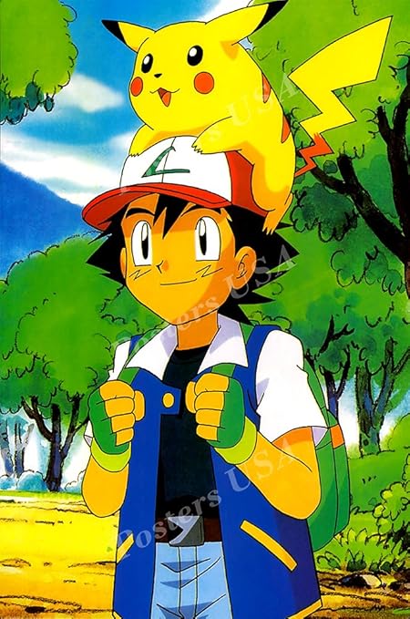 Amazoncom Premiumprints Pokemon Ash And Pikachu Movie