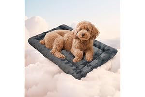 Mora Pets Dog Crate Bed Rose Plush Pet Bed Fit 24" Crate Anti Slip Dog Mat Washable Kennel Pad for Small Medium Large Dog and