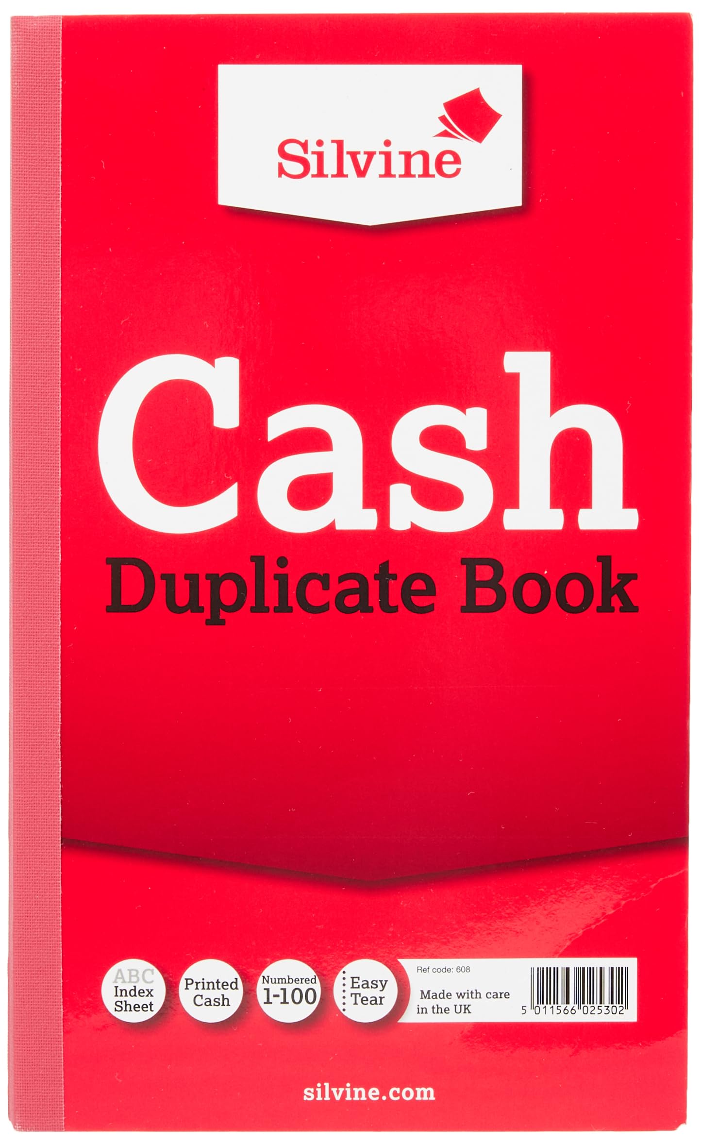 Silvine 8x5" Duplicate Cash Book - Numbered 1-100 with Index Sheet [Pack of 6]