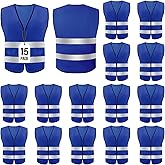 Safety Vests,High Visibility Construction Vest with 2 Reflective Strips,Working Vest for Outdoor at Night One Size