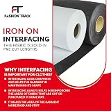 FT Fashion Track Iron On Fusible Interfacing Medium Weight Black 1 Metre view 7
