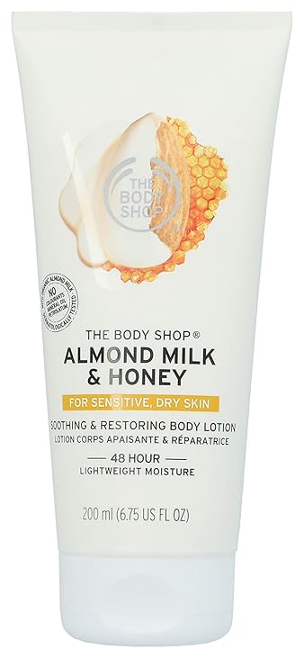 The Body Shop Almond Milk & Honey Body Lotion, Paraben-Free Cream for Sensitive, Dry Skin, 6.75 Fl. Oz.