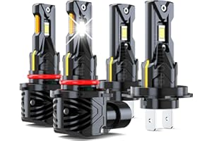 ANDWOGB Lights Compatible for Mazda 3 Light Bulbs High Low Beam for Off-road, Years: 2004 2005 2006 2007 2008 2009, 48000 Lumens 800% Brightness, Pack of 4