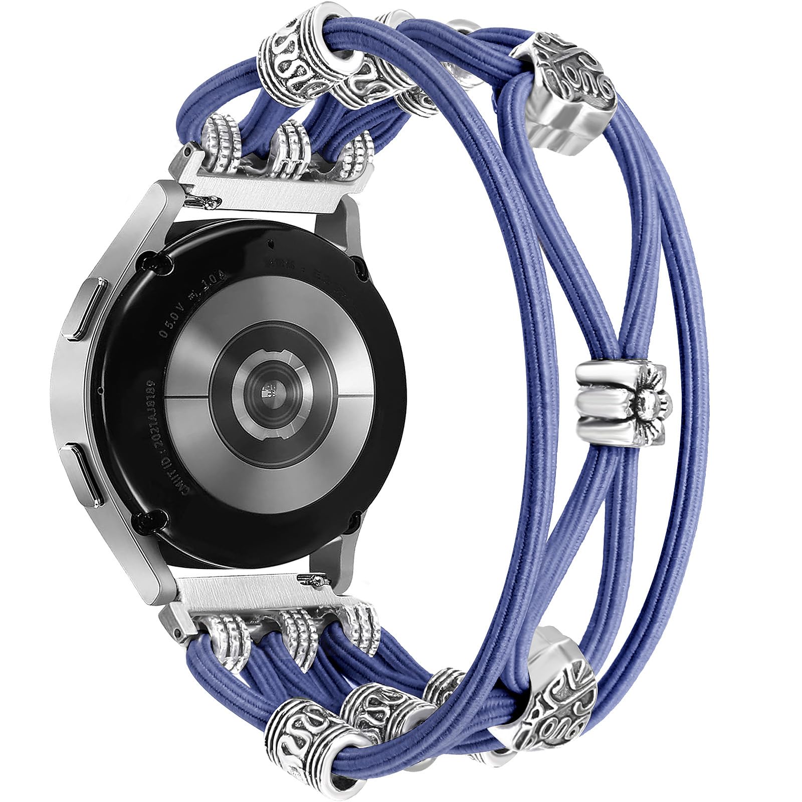 Photo 1 of Newlibery Beaded Bracelet Compatible for Samsung Galaxy Watch 7/6/5/4/Active 2 40mm 44mm, 6 Classic 43mm 47mm, 5 Pro 45mm/Watch 4 Classic 42mm 46mm, 20mm Boho Stretchy Strap for Women