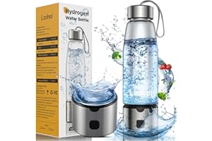 LOOHOI Hydrogen Water Bottle, Upgraded Hydrogen Generator with SPE/PEM Tech,16oz Portable Hydrogen-Rich Water Maker,Fast Hydrogen Production,Rechargeable Health Water Cup for Home Office Travel