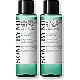 SOME BY MI AHA BHA PHA 30 Days Miracle Toner – Pack of 2 – Korean Salicylic Acid Exfoliating Face Toner for All Skin Types – Daily Pore Care & Oil Control with 2% Niacinamide – Korean Skin Care