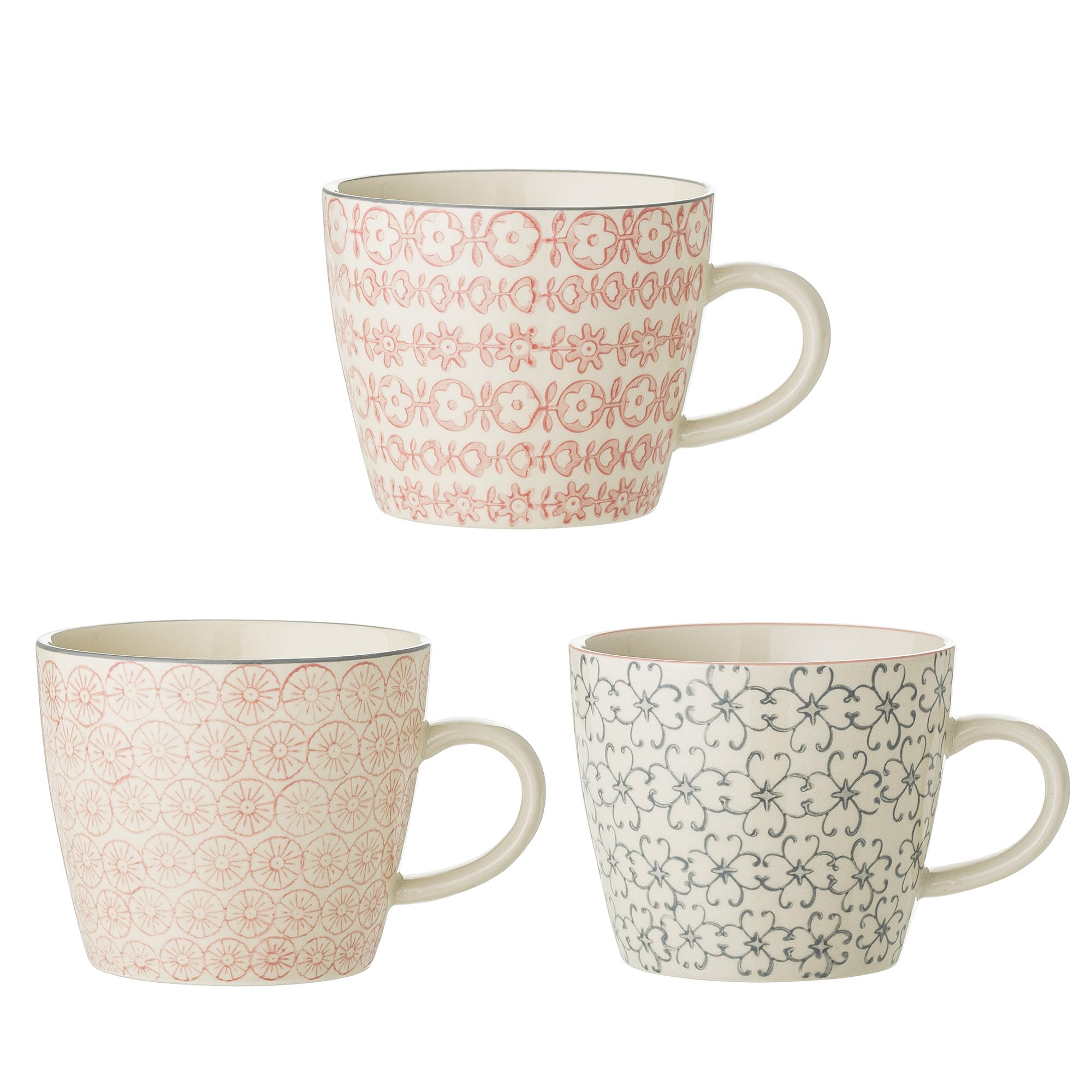 Bloomingville Cécile Mugs Rose/Grey 3 Ass.