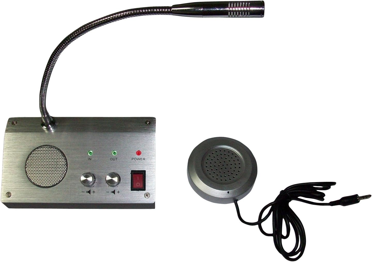 Bank Counter Window Intercom System Dual-way Intercommunication Microphone 2w/2w