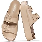 Project Cloud Platform Sandals Women - Plush & Soft Insole Wedge Slides for Women Footwear - Beach Essential Wedge Sandals for Women 2026 (Softy)
