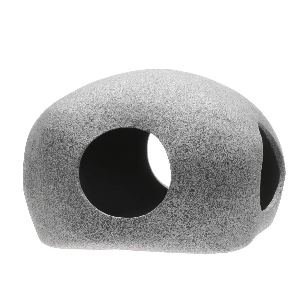 ANMOO Fish Tank Cave Aquarium Hideaway, Non-Toxic Ceramic Rock Decor for Fish Shrimp, Easy Clean Smooth Edges