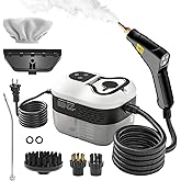 Srgarh Pressurized Handheld Steam Cleaner For Home, 6-Level Adjustable, 15s Heat-Up, 1.2l Large Tank. High Pressure Portable Steamer Machine For Cleaning Kitchen Grease, Tiles, Car Detailing(White)