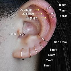 LUCKYJEWUS 14k Rose Gold Filled Small Huggie Hoop